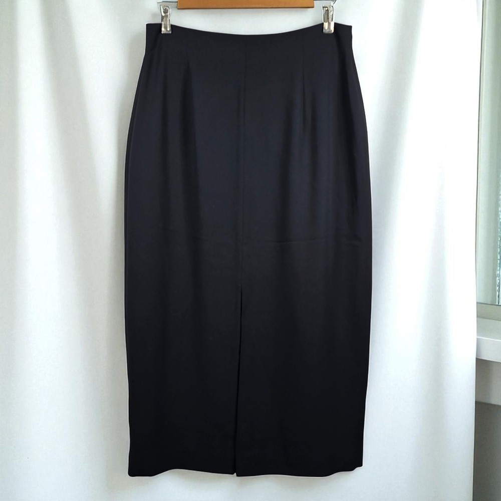 Jones New York Pencil Skirt‎ Woman 12 Black Career Wear Work Office Knee Length